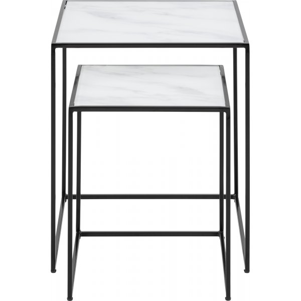 Table de pari Bolton 35x35 | 45x45cm - Blanc Table de pari Bolton 35x35 | 45x45cm - Blanc