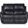 Reclinersoffa 2-sits i svart konstlder Enjoy Chicago