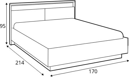 Quant Cuarto bed 160 x 200 cm - Ambachtelijk eiken/zwart Quant Cuarto bed 160 x 200 cm - Ambachtelijk eiken/zwart