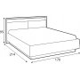 Quant Cuarto bed 160 x 200 cm - Ambachtelijk eiken/zwart