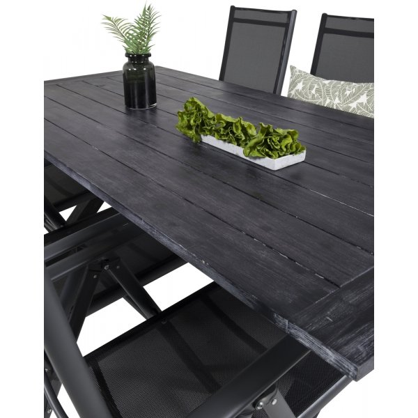 Rives utematgrupp med 6 st Break stolar - Svart