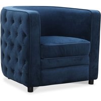 Fastland chesterfield fåtölj - Blå (Sammet) Fastland chesterfield fåtölj - Blå (Sammet)