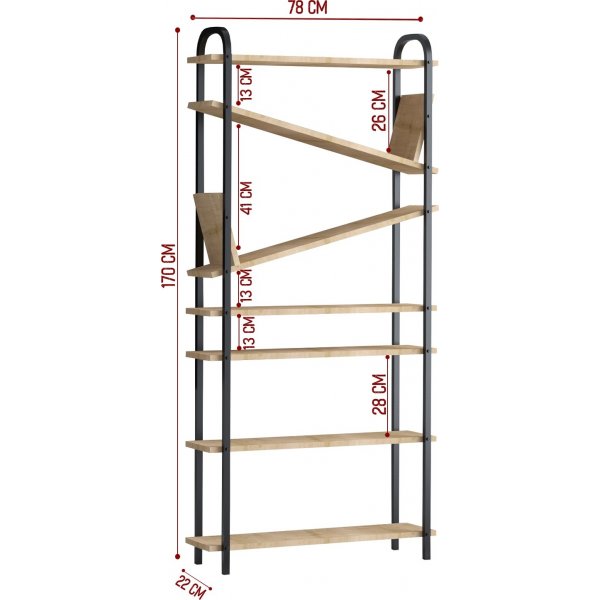 Verso bokhylla Ek/svart Verso bokhylla Ek/svart