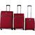 Resväska set om 3 st - Röd textil Resväska set om 3 st - Röd textil