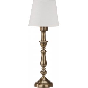 Therese bordslampa - Offwhite/antikmässing - 43 cm