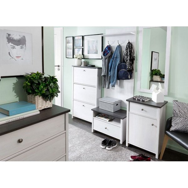 Salvador sngbord - Vit/svart