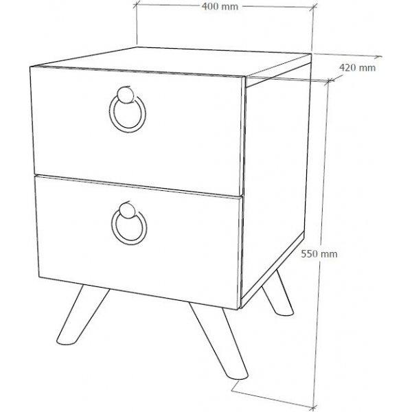 Kanda nachtkastje - Walnoot