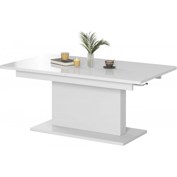 Cense hj och snkbart soffbord 126-167 x 70 cm - Vit