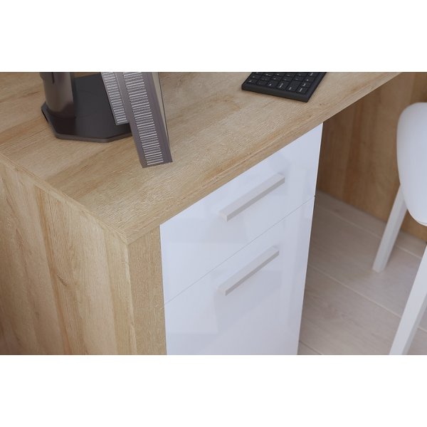 Bureau Balder 120 x 56 cm - Chêne/blanc Bureau Balder 120 x 56 cm - Chêne/blanc
