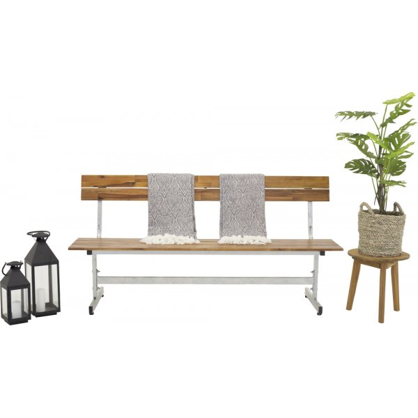 Lie sittbänk - Natur/Silver Lie sittbänk - Natur/Silver