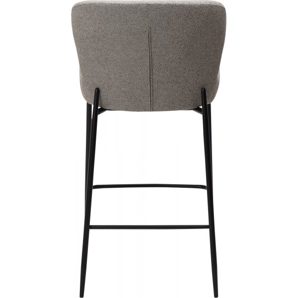 Chaise de comptoir Glam - Boucle terre galet/noir Chaise de comptoir Glam - Boucle terre galet/noir