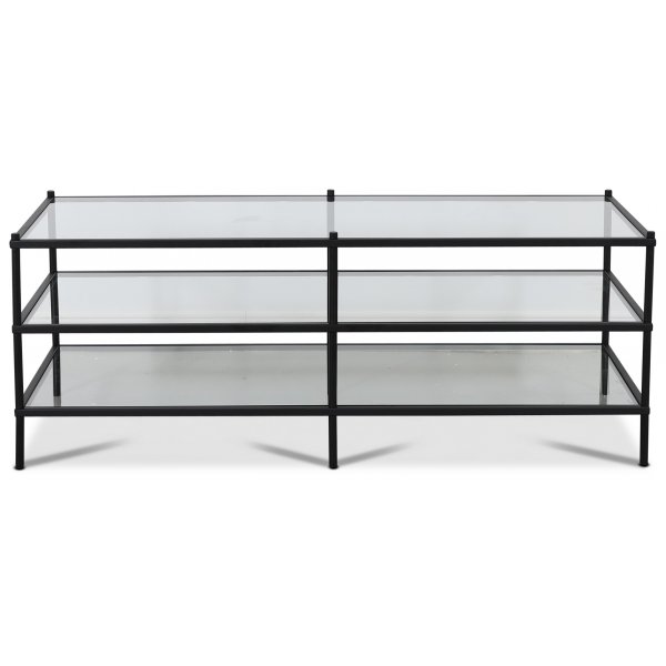 Tiffany Inca soffbord 120 x 51 cm - Svart / Glasskiva + Textilrengöring för möbler Tiffany Inca soffbord 120 x 51 cm - Svart / Glasskiva + Textilrengöring för möbler