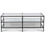 Tiffany Inca soffbord 120 x 51 cm - Svart / Glasskiva + Textilskydd fr mbler