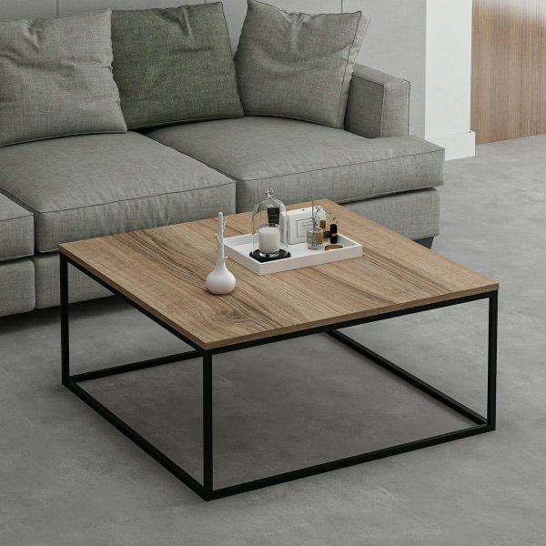Loni salontafel 90 x 90 cm - Donkerbruin Loni salontafel 90 x 90 cm - Donkerbruin