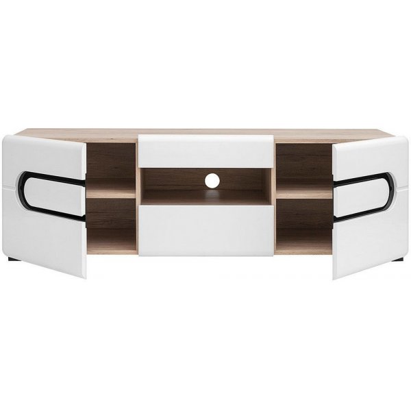 Hagfors TV-bnk - Svart/vit