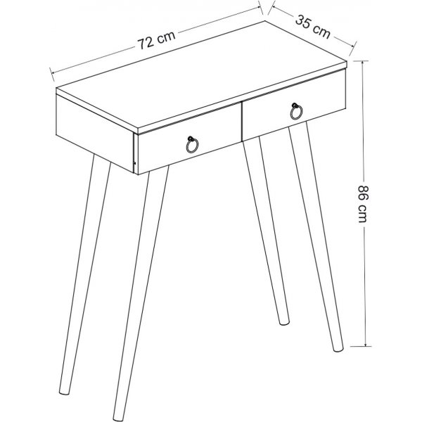 Arden avlastningsbord 72/100 x 35 cm - Vit Arden avlastningsbord 72/100 x 35 cm - Vit