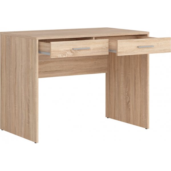 Nepo Plus skrivbord med 2 lådor 100 x 59 cm - Ljus ek Nepo Plus skrivbord med 2 lådor 100 x 59 cm - Ljus ek