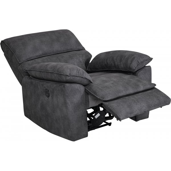 Coventry el reclinerfåtölj grå microfiber + Möbeltassar Coventry el reclinerfåtölj grå microfiber + Möbeltassar