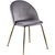 Chaise Art velours - Gris clair / Laiton