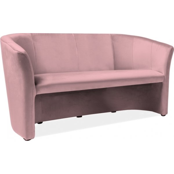 Charity 3- sits soffa - Rosa sammet