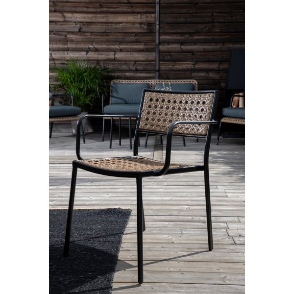 Paola matstol - Svart/Natur Paola matstol - Svart/Natur