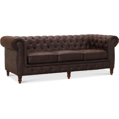 Chesterfield Cambridge 3-sits soffa - Vintage tyg + Flckborttagare fr mbler