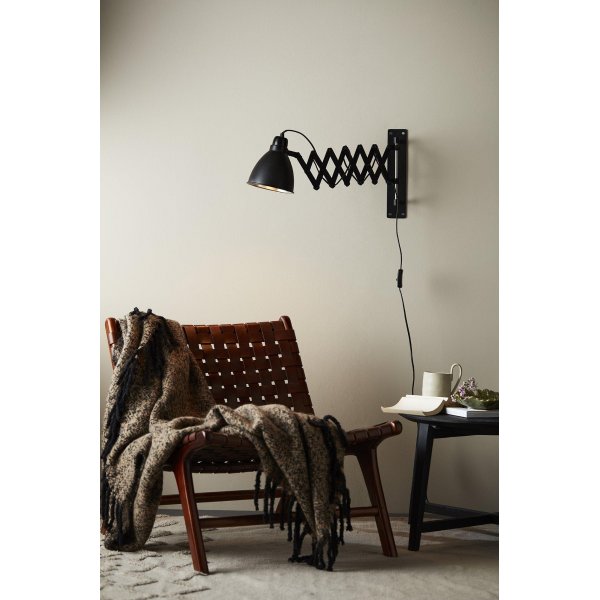 Maxime wandlamp - Zwart - 35-70 cm