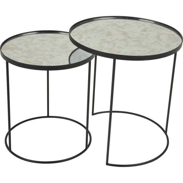 Table banc Hille Ø40/48,5 cm - Noir Table banc Hille Ø40/48,5 cm - Noir