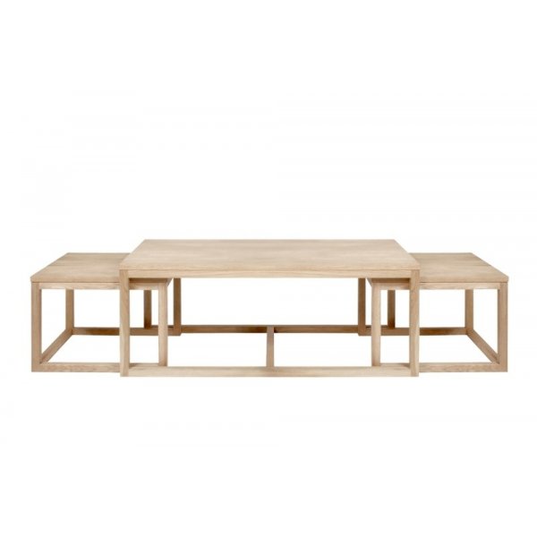 Cornus satsbord 120x60 cm / 55x55 cm - Vitpigmenterad ek Cornus satsbord 120x60 cm / 55x55 cm - Vitpigmenterad ek