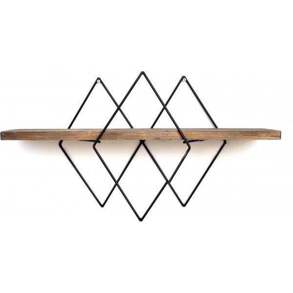 Walter wandplank 33 - Walnoot/zwart Walter wandplank 33 - Walnoot/zwart