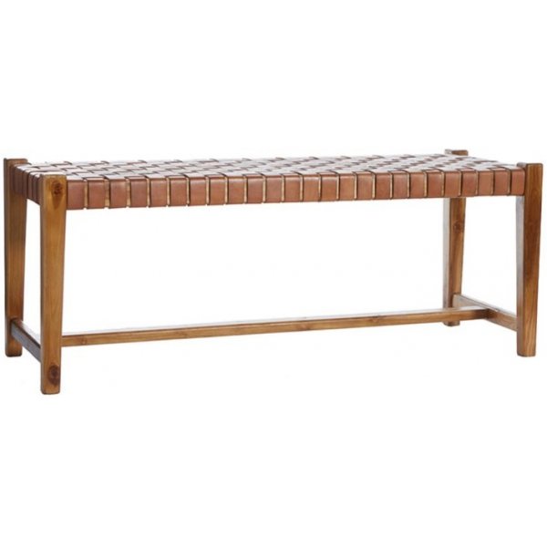 Porto sittbänk - Konjak / Teak
