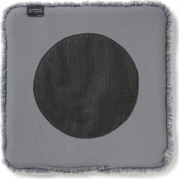 Coussin d'assise Curly avec rembourrage Gris clair - 40 x 40 cm