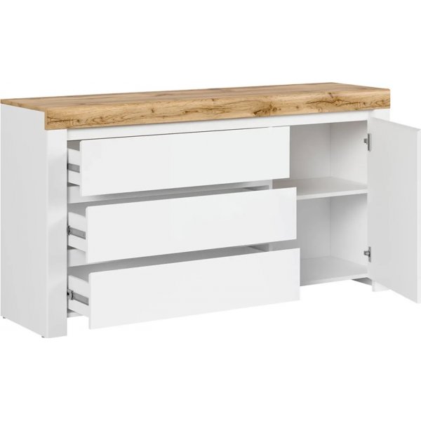 Holten dressoir - Wit/wotan eiken