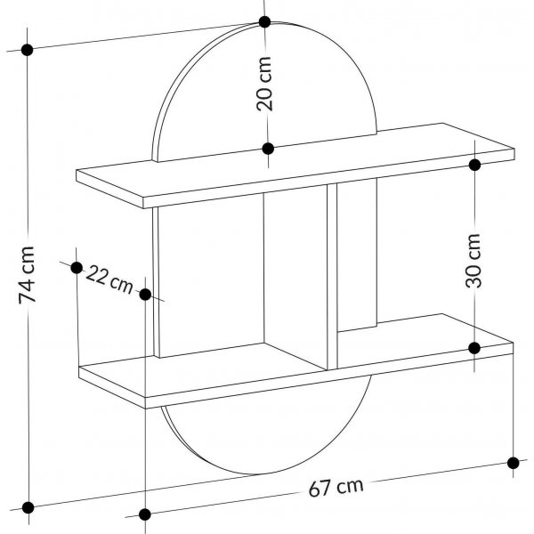 Auro vägghylla - Vit Auro vägghylla - Vit