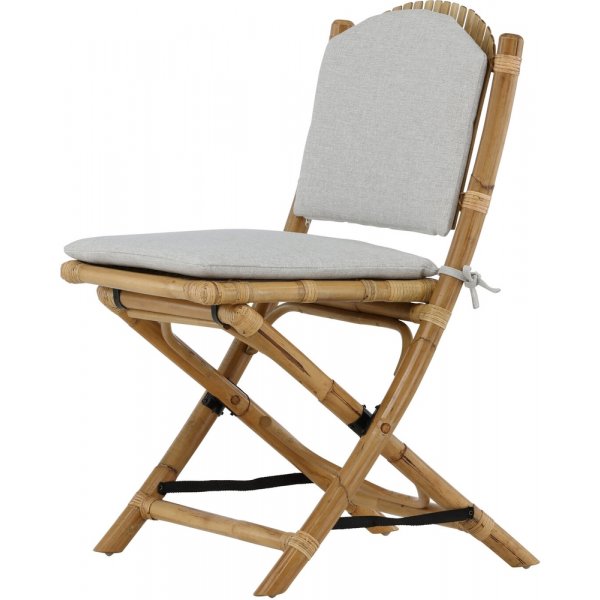 Cane matstol - Ljusgrå/Natur Cane matstol - Ljusgrå/Natur