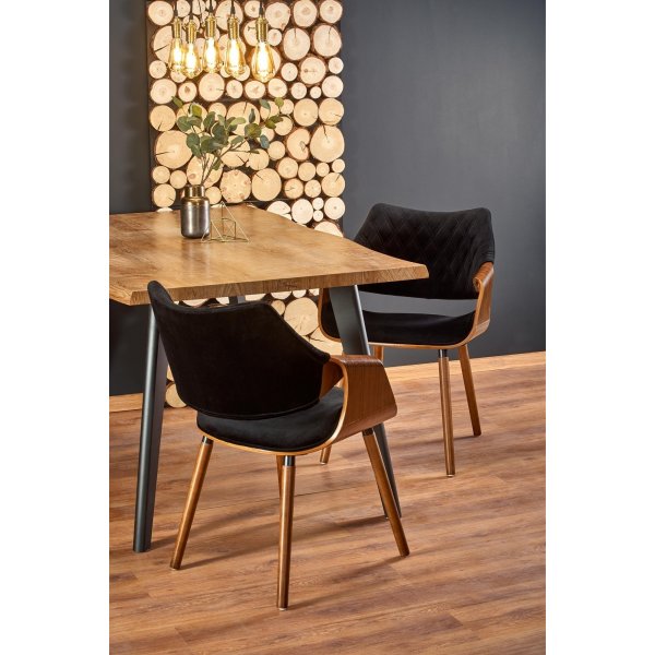 Horst matbord 120-180 x 80 cm - Ek/svart Horst matbord 120-180 x 80 cm - Ek/svart