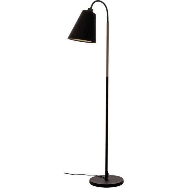 Ljusdal golvlampa - Svart/valnt