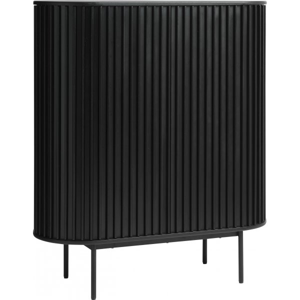 Meuble Sierra en chêne teinté noir avec portes à volets Meuble Sierra en chêne teinté noir avec portes à volets