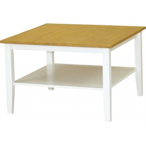 Table basse Elise 80 - Blanc/teint chne