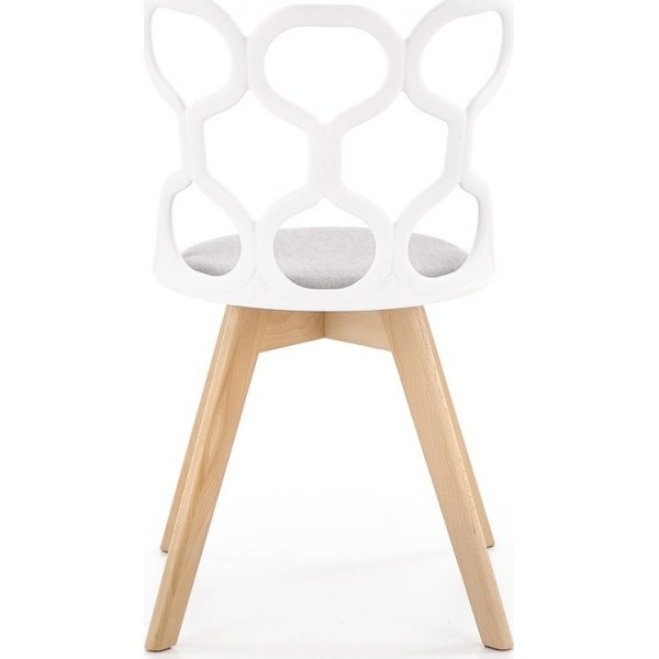 Vernon matstol - Vit/grå/Trä Vernon matstol - Vit/grå/Trä