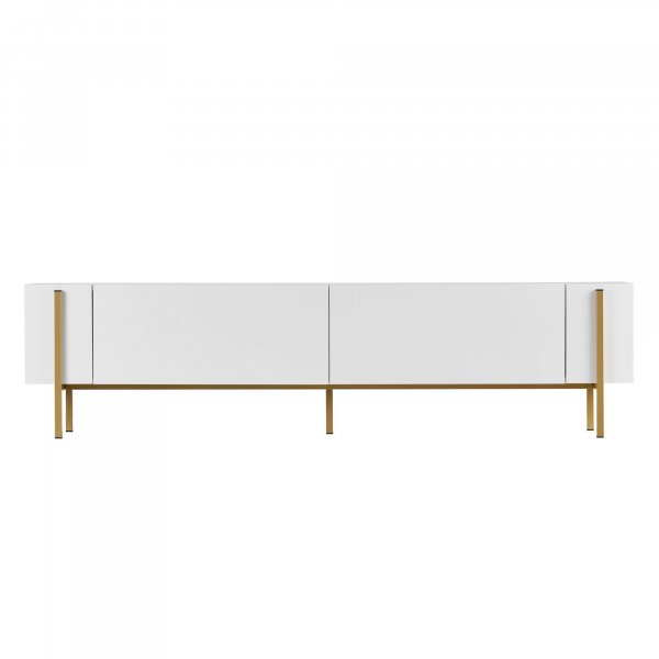 TV-b�nk Nemming 180 cm - Vit/guld