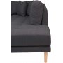 Lido U-soffa med ppen avslut - Mrkgr
