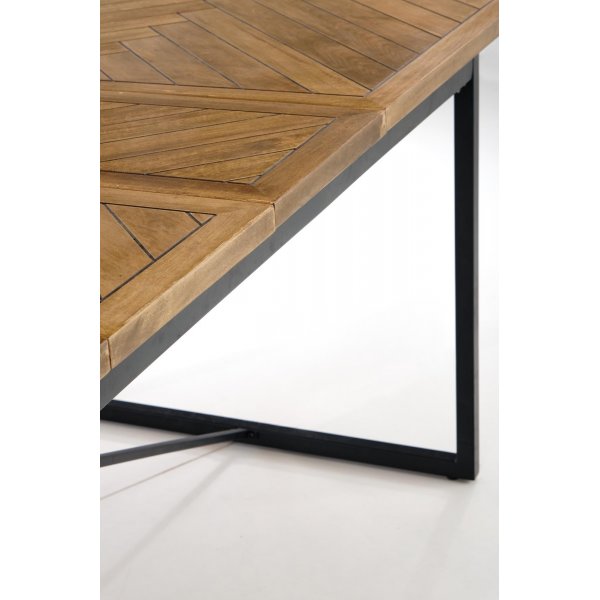 Table  manger extensible Santos 90x180-240 cm - Nid d'abeille/noir