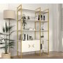 Santana boekenkast - Wit/goud