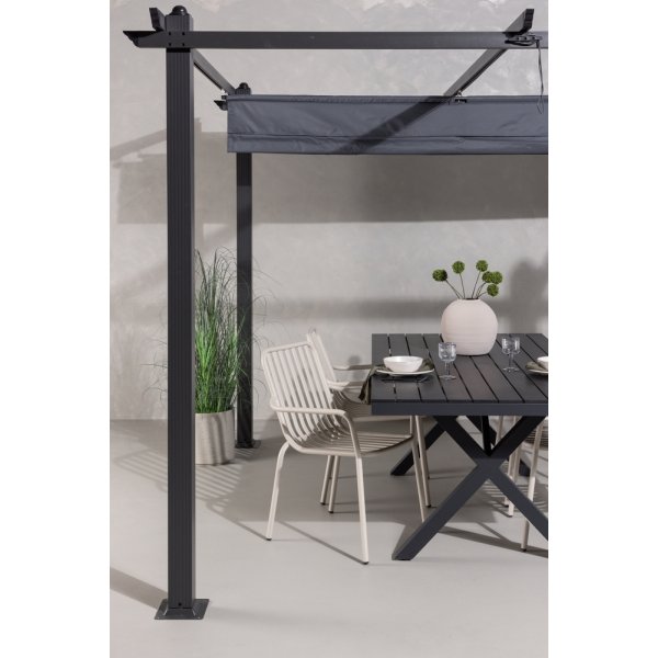 Pergola Lazio 248 x 295 x 295 cm - Grise Pergola Lazio 248 x 295 x 295 cm - Grise