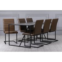 Lazio matbord 195 cm - Brunbetsad ek Lazio matbord 195 cm - Brunbetsad ek