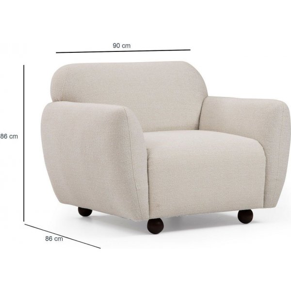 Fauteuil Eddy - Crème Fauteuil Eddy - Crème