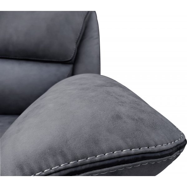 Reclinerfåtölj grå (Mikrofiber) - Riverdale + Textilrengöring för möbler Reclinerfåtölj grå (Mikrofiber) - Riverdale + Textilrengöring för möbler