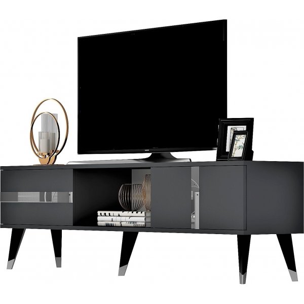 Vania TV-meubel - Antraciet/zilver Vania TV-meubel - Antraciet/zilver