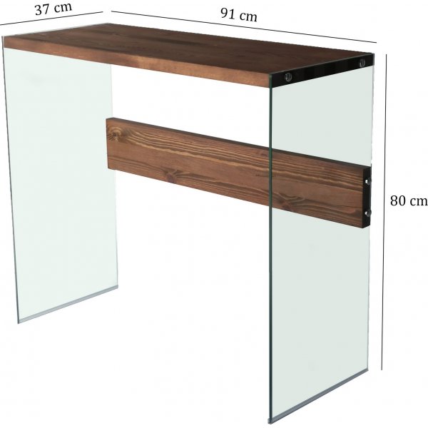 Niagara reliftafel 91 x 37 cm - Walnoot